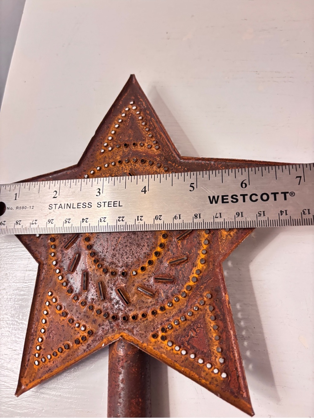 Rustic Metal Star Decor Brown - Picture 6 of 6
